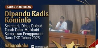 Dipandu Kadis Kominfo, Sekretaris Dinas Dikbud Mulkhairi Sampaikan Penggunaan Dana TKD 2026