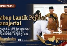 Mutasi Pejabat Bergulir Lagi, Wabup Ahmad Fadly Lantik 13 Pejabat Manajerial dan Penugasan 11 Kepsek