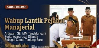 Mutasi Pejabat Bergulir Lagi, Wabup Ahmad Fadly Lantik 13 Pejabat Manajerial dan Penugasan 11 Kepsek