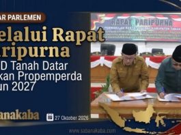 Melalui Rapat Paripurna, DPRD Tanah Datar Sahkan Propemperda tahun 2027