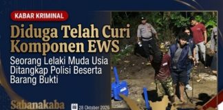 Diduga Curi Komponen EWS, Seorang Lelaki Muda Usia Ditangkap Polisi Beserta BB