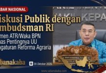 Diskusi Publik dengan Ombudsman RI, Wamen ATR/Waka BPN Bahas UU Pengaturan Reforma Agraria