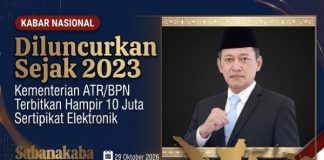 Diluncurkan Sejak 2023, Kementerian ATR/BPN Terbitkan Hampir 10 Juta Sertipikat Elektronik